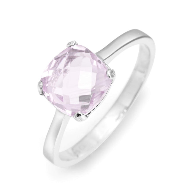 June Pink Amethyst Birthstone Ring