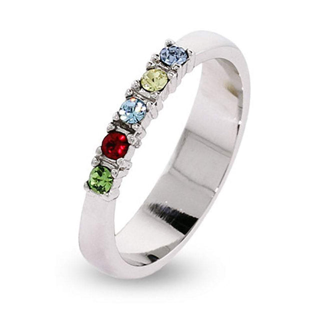 Custom 5 Stone Thin Band Ring