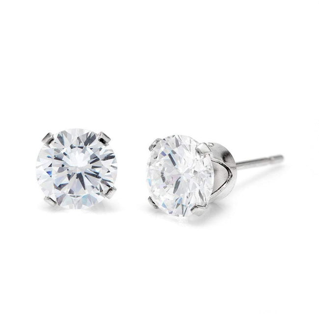 Diamond 6mm CZ Stud Earrings