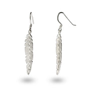 Sterling Silver Feather Earrings