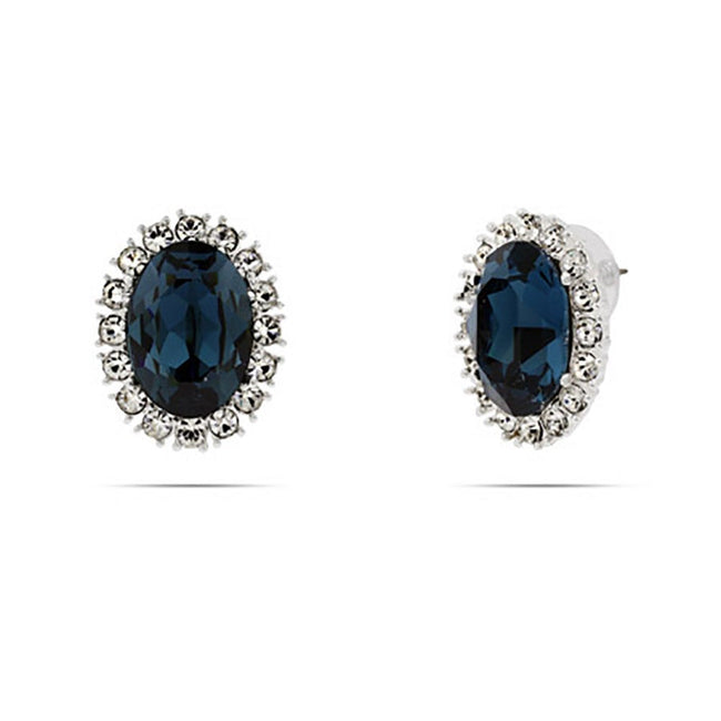 Royalty Inspired Sapphire Swarovski Crystal Earrings