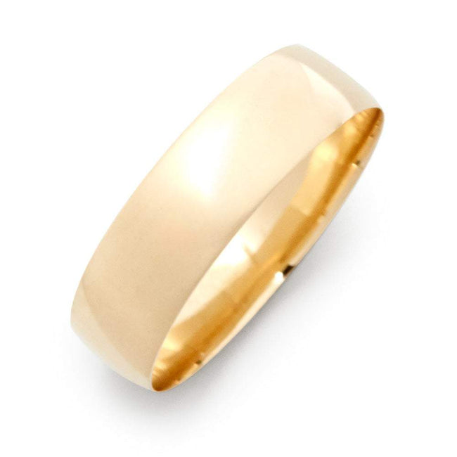 Engravable 14k Gold 6mm Classic Wedding Band