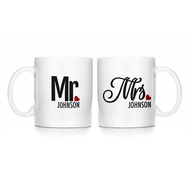 Personalized Mr. and Mrs. Mugs 