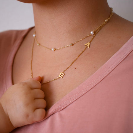 Custom Gold Necklace - 4 Letters – Maya Brenner