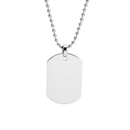 Small Stainless Steel Dog Tag Pendant