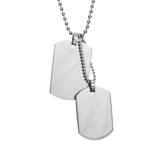 Medium and Small Double Dog Tag Pendant