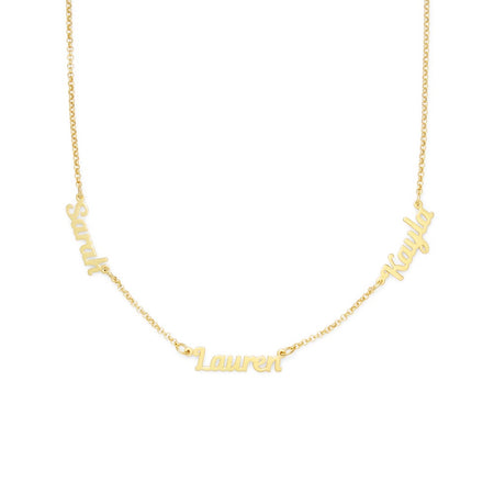 Gold Vermeil Custom 3 Name Necklace | Eve's Addiction