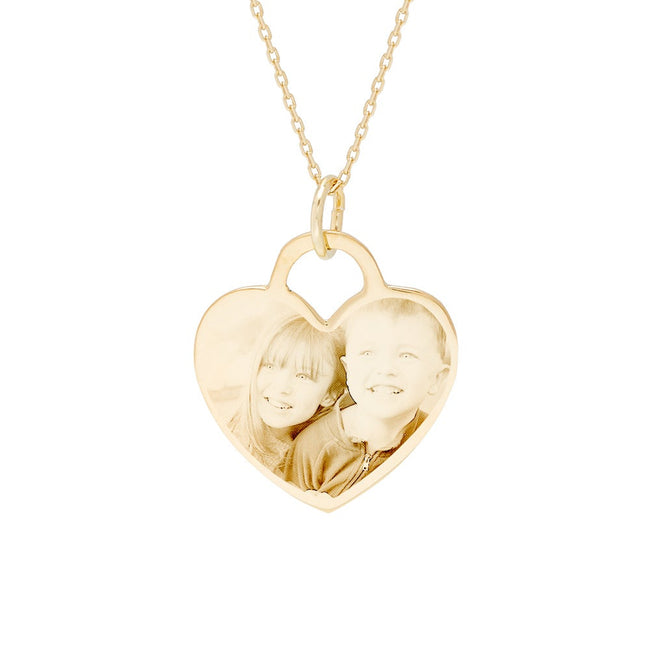 Gold Plated Heart Photo Pendant