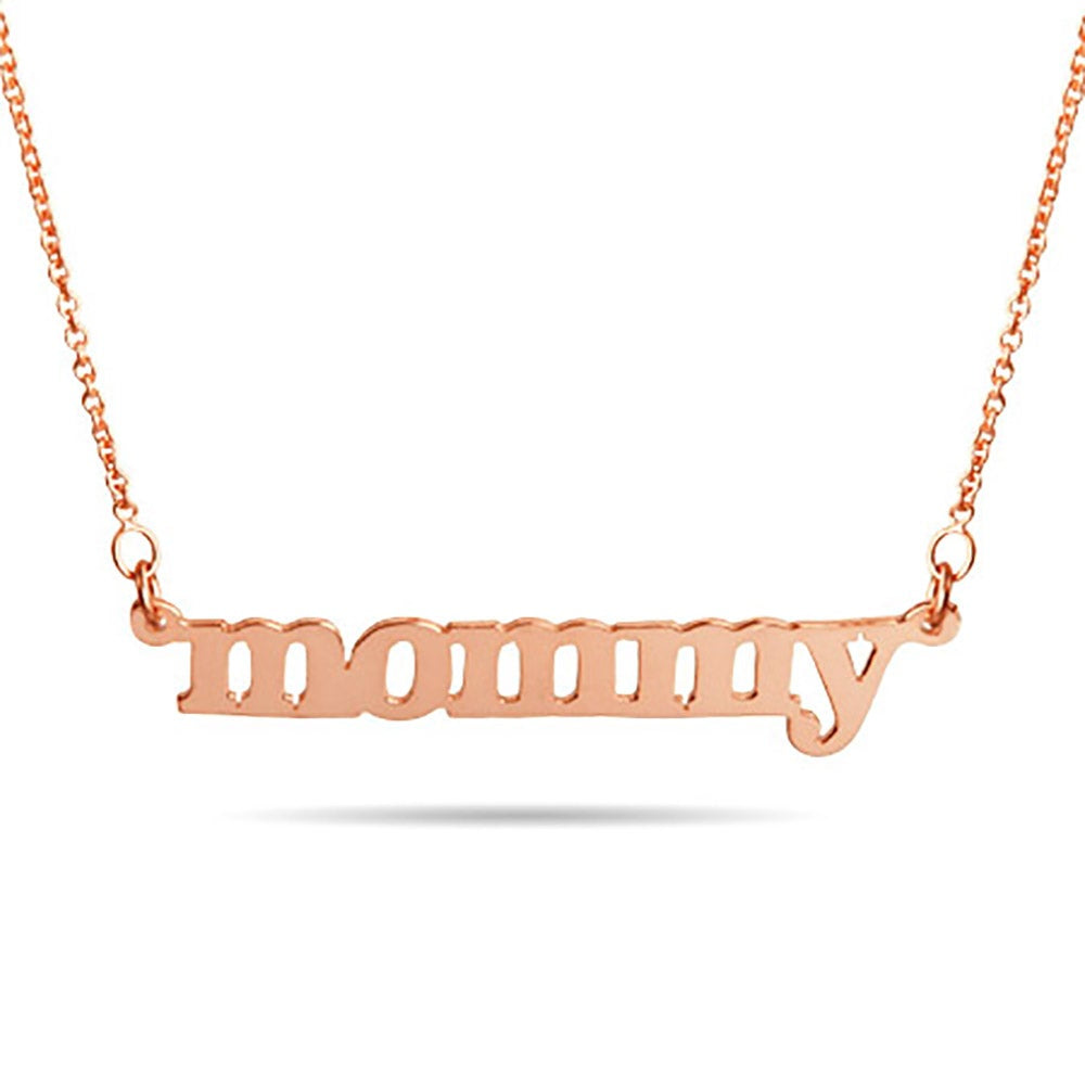 rose gold mom necklace