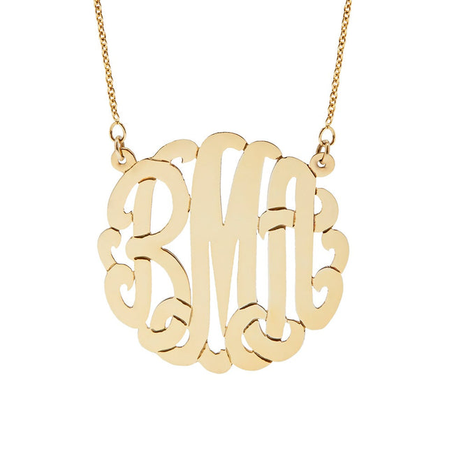 Gold Vermeil Monogram Necklace