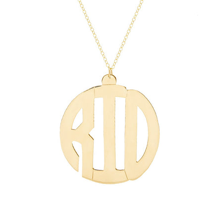 Small Block Monogram Acrylic Necklace