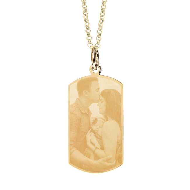 Custom Gold Plated Photo Dog Tag | Eve's Addiction&#0174;