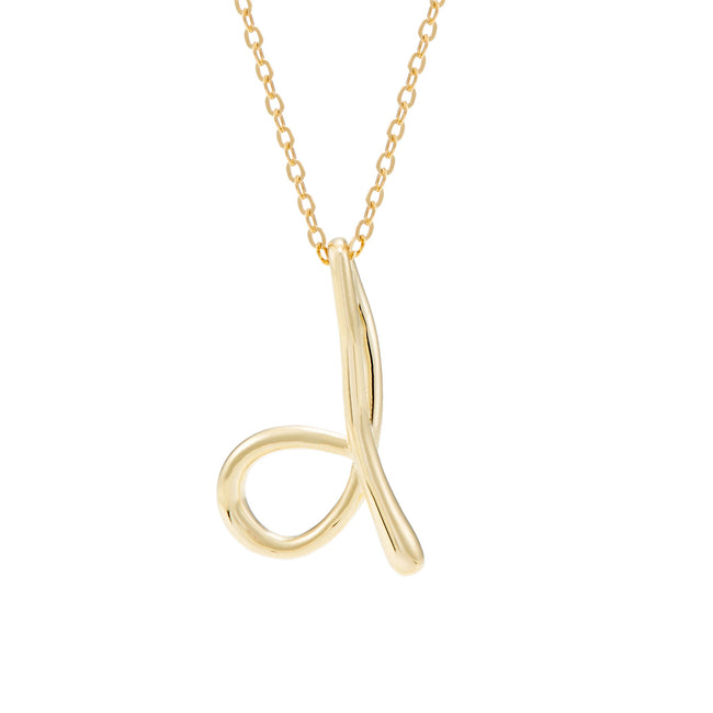 Designer Style Gold Plated Initial Necklace | Eve's Addiction