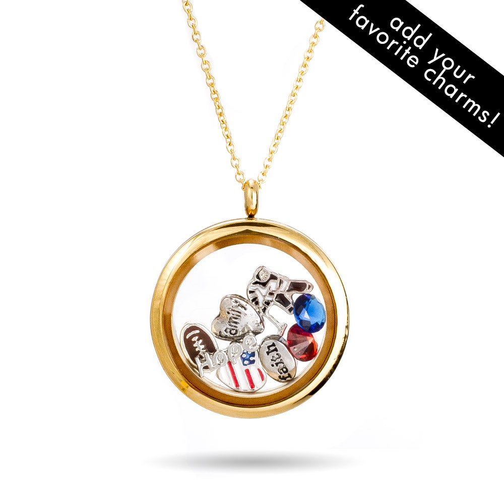 Floating Charms Gold Floating Locket Charm - Valentine's Day Gifts