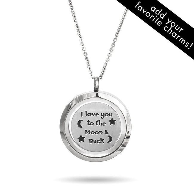 I Love You To The Moon and Back Floating Charm Locket