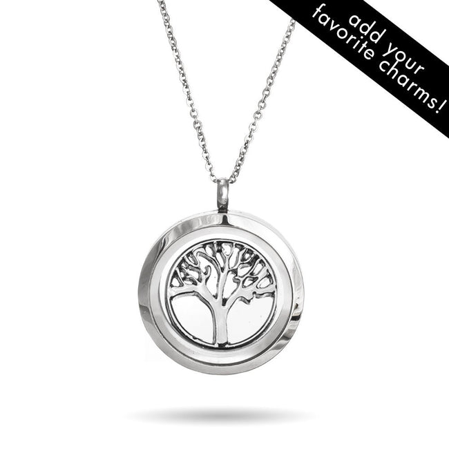 Tree of Life Round Floating Charm Locket