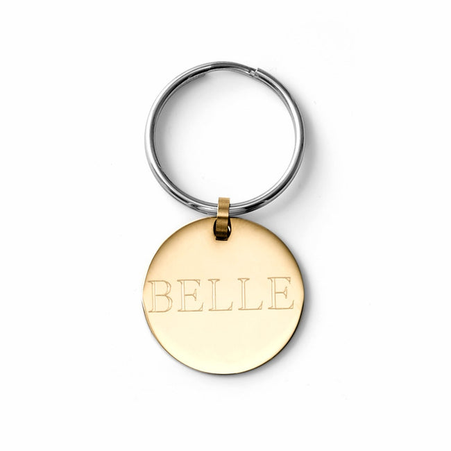 Engravable Large Gold Pet Tag