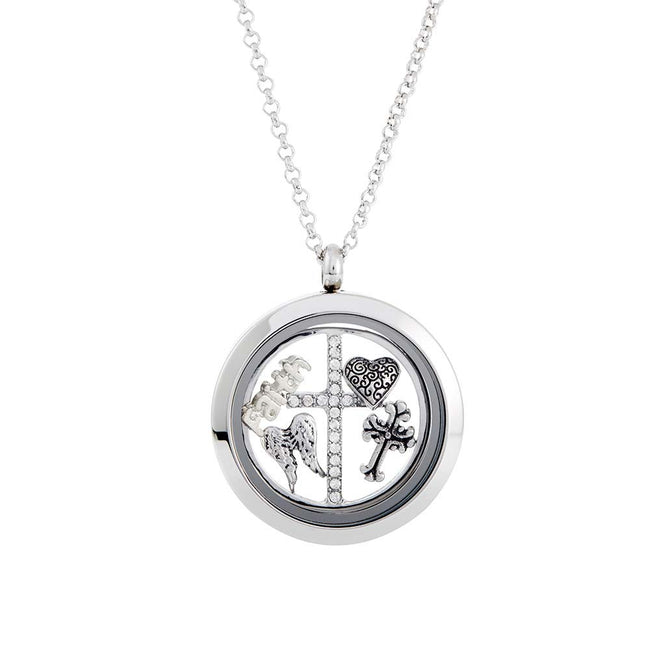 Religious Floating Locket Necklace