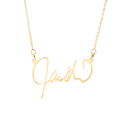 Custom Signature Gold Name Necklace