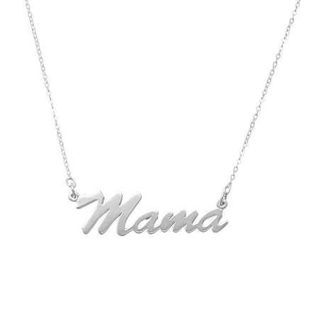 Sterling Silver Circle Mama Necklace | Tiny Tags