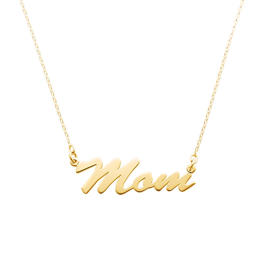 mom script necklace