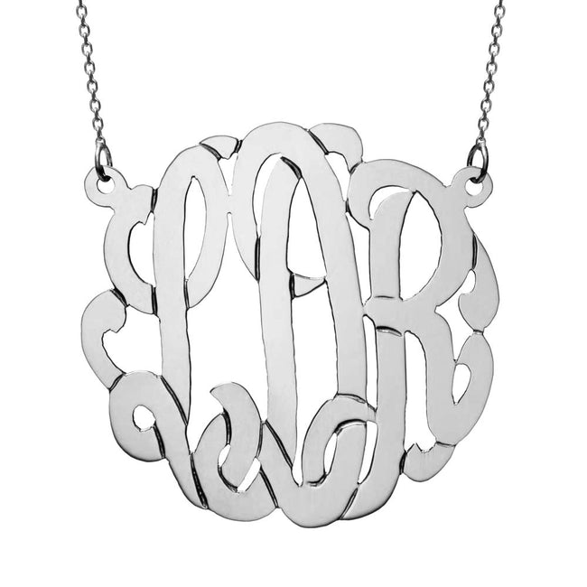 Custom 14K Solid White Gold Monogram