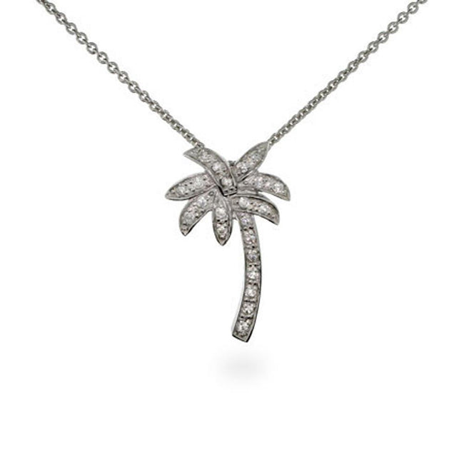 18ct Gold Plated Or Silver Palm Tree Necklace | Hurleyburley