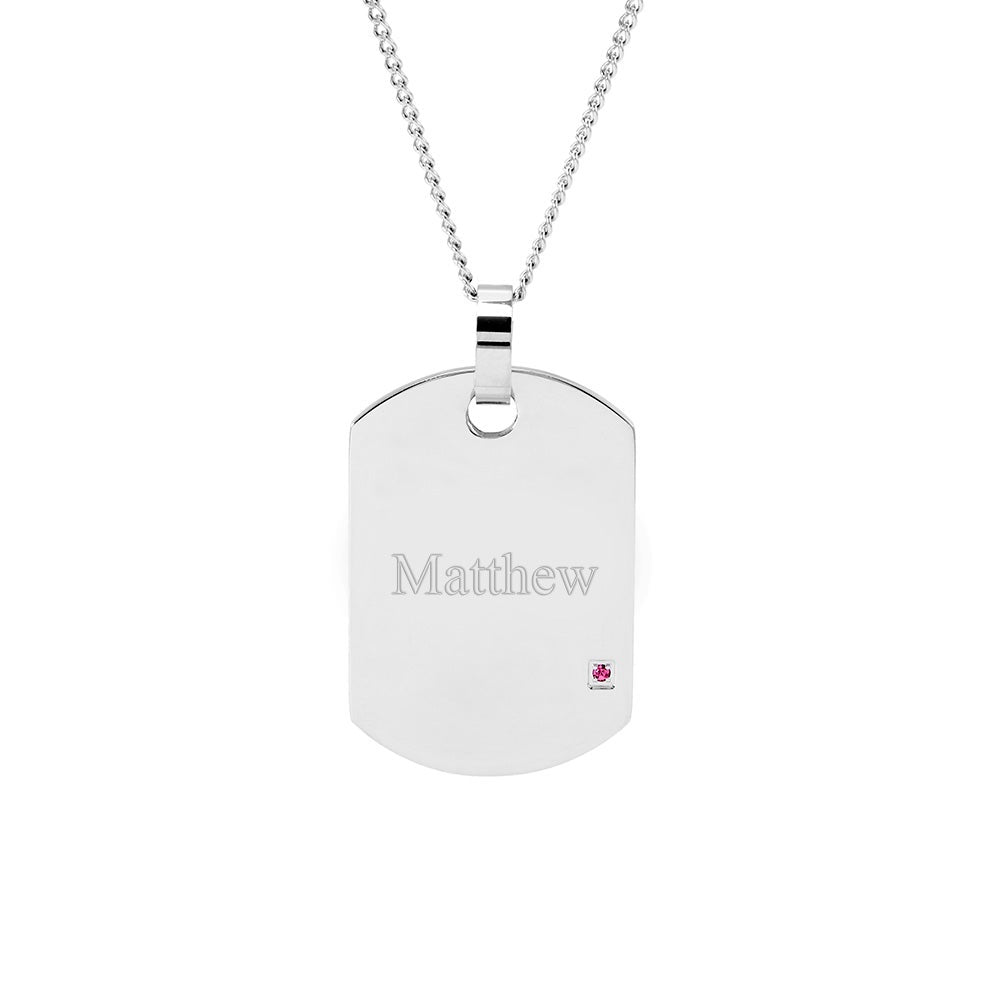 engraved necklace dog tag