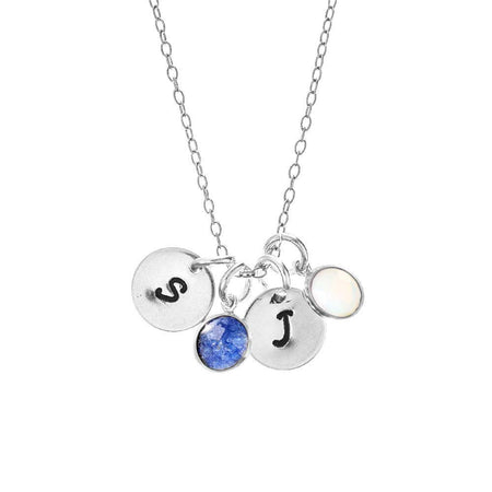 Silveristic Jewelry Sideways Letter Birthstone Necklace, Personalized India  | Ubuy