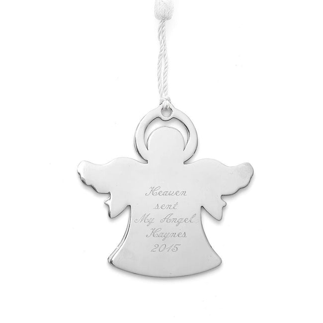 Personalized Angel Metal Christmas Ornament