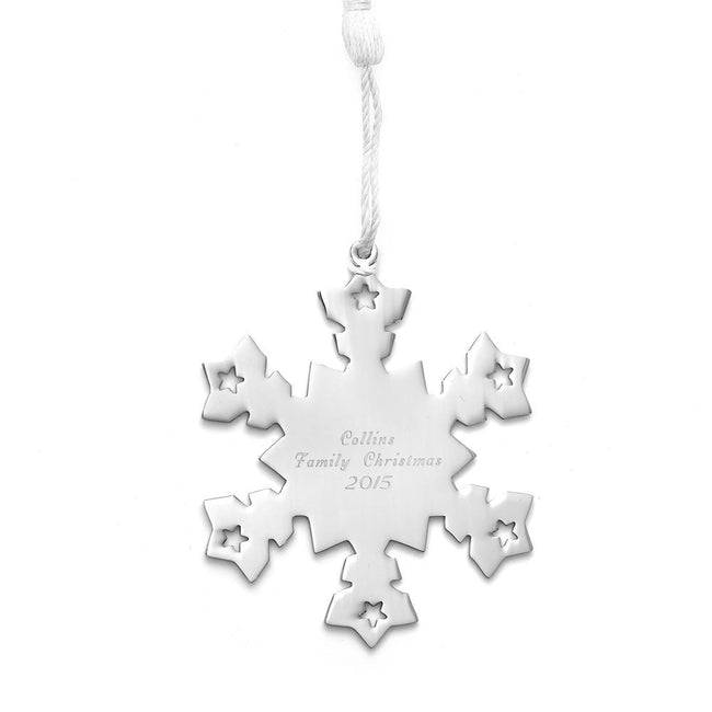 Personalized Snowflake Metal Ornament