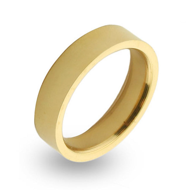 18K Gold Plated 5mm Stainless Steel Band