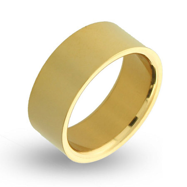 18K Gold Plated 9mm Stainless Steel Band