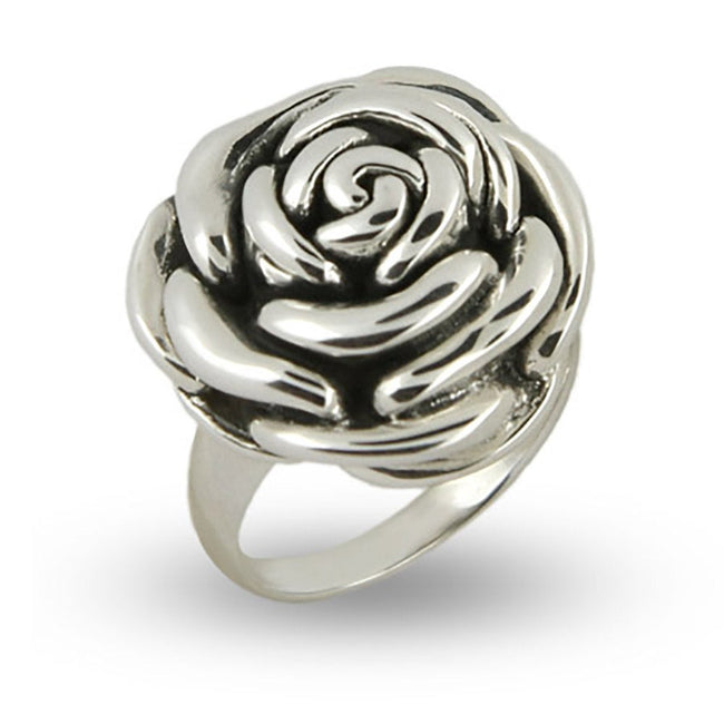 Designer Inspired Sterling Silver Rose Ring