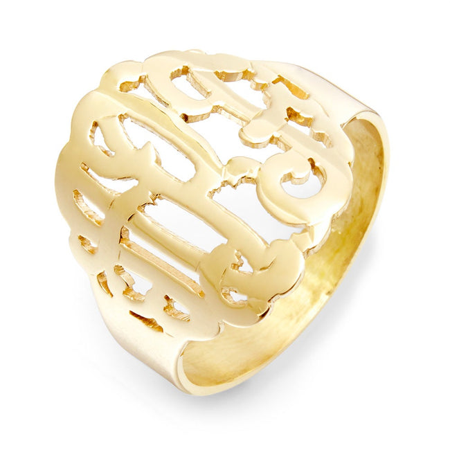 Gold Vermeil Custom Monogram Ring