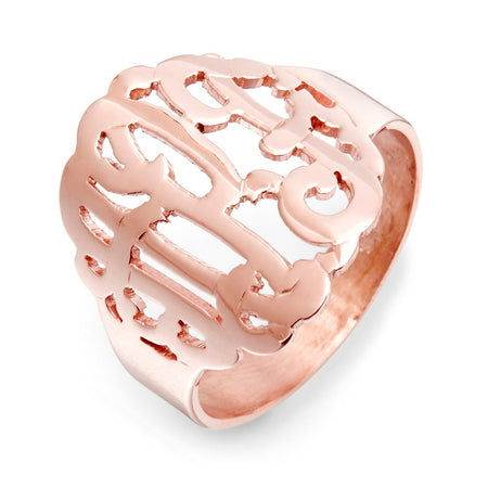 Rose Gold Vermeil Custom Monogram Ring