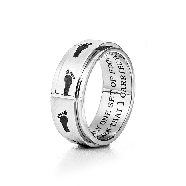 Footprints in the Sand Spinner Ring
