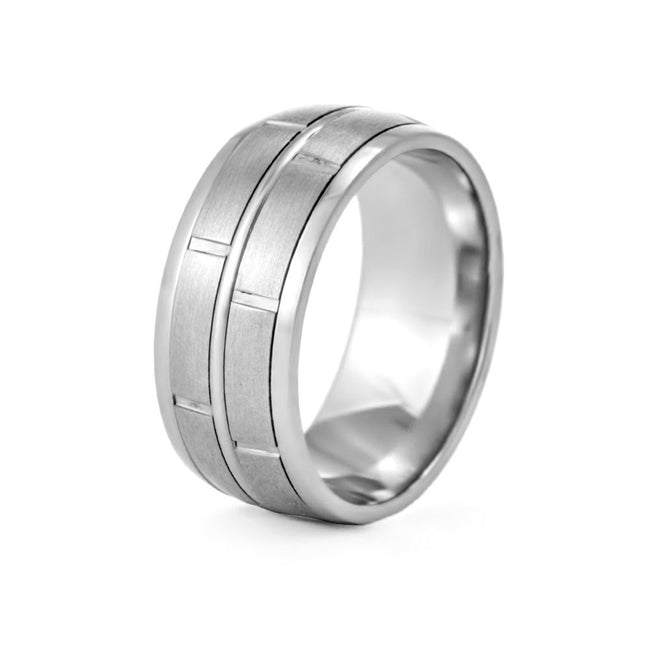 Men's Modern Style Engravable Wedding Band