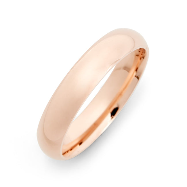 4mm Engravable 14 Karat Rose Gold Band For Women And Men