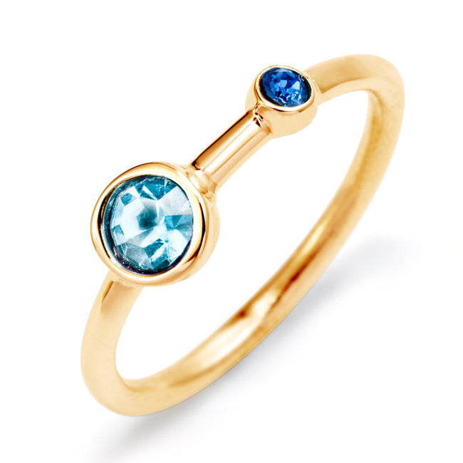Mother and Child Custom Birthstone Gold Ring