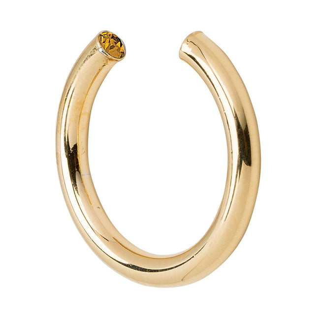 Stella Valle Gold November Cubic Zircon Birthstone Cuff Ring