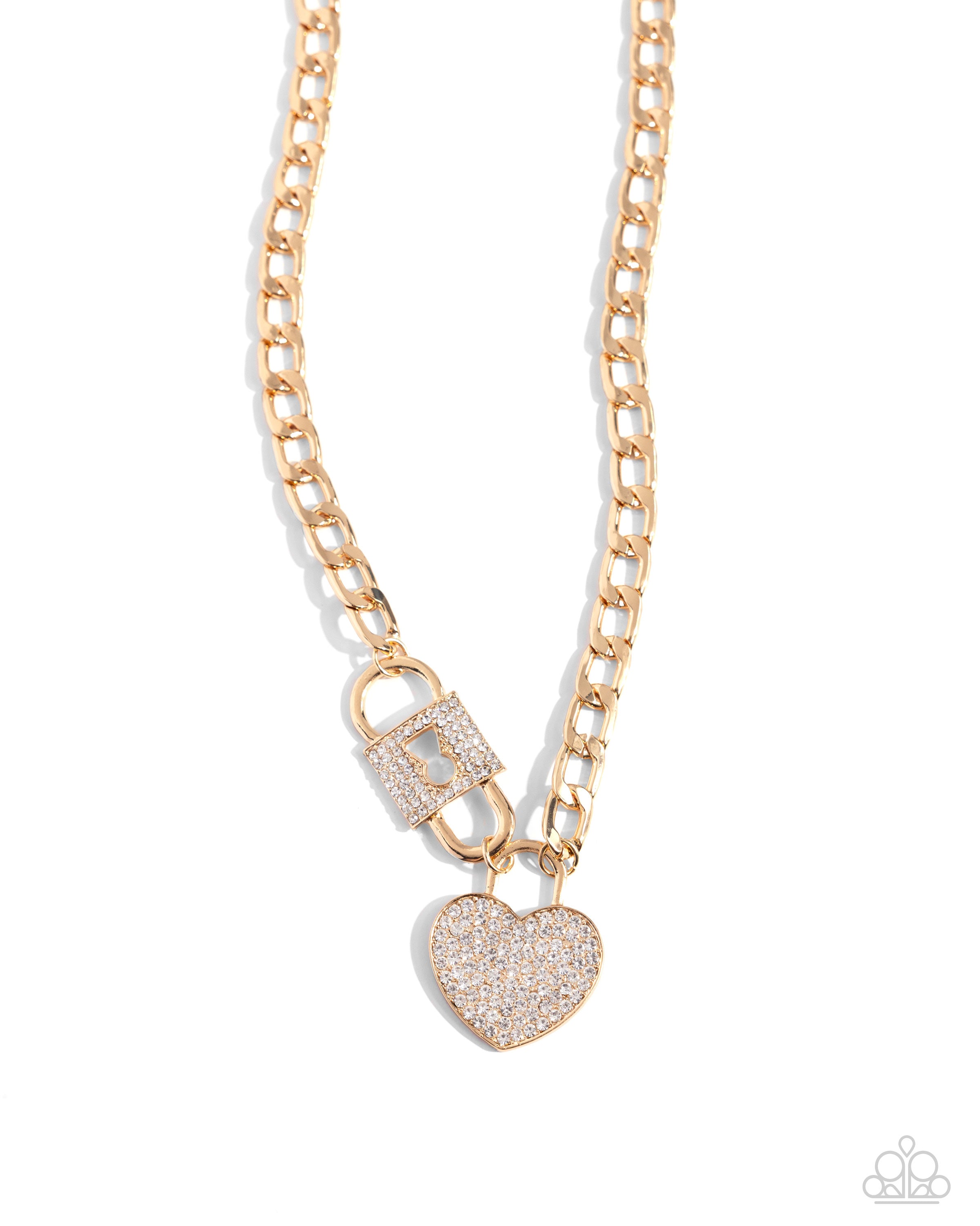 Lock Up Your Love - Gold - Paparazzi Necklace