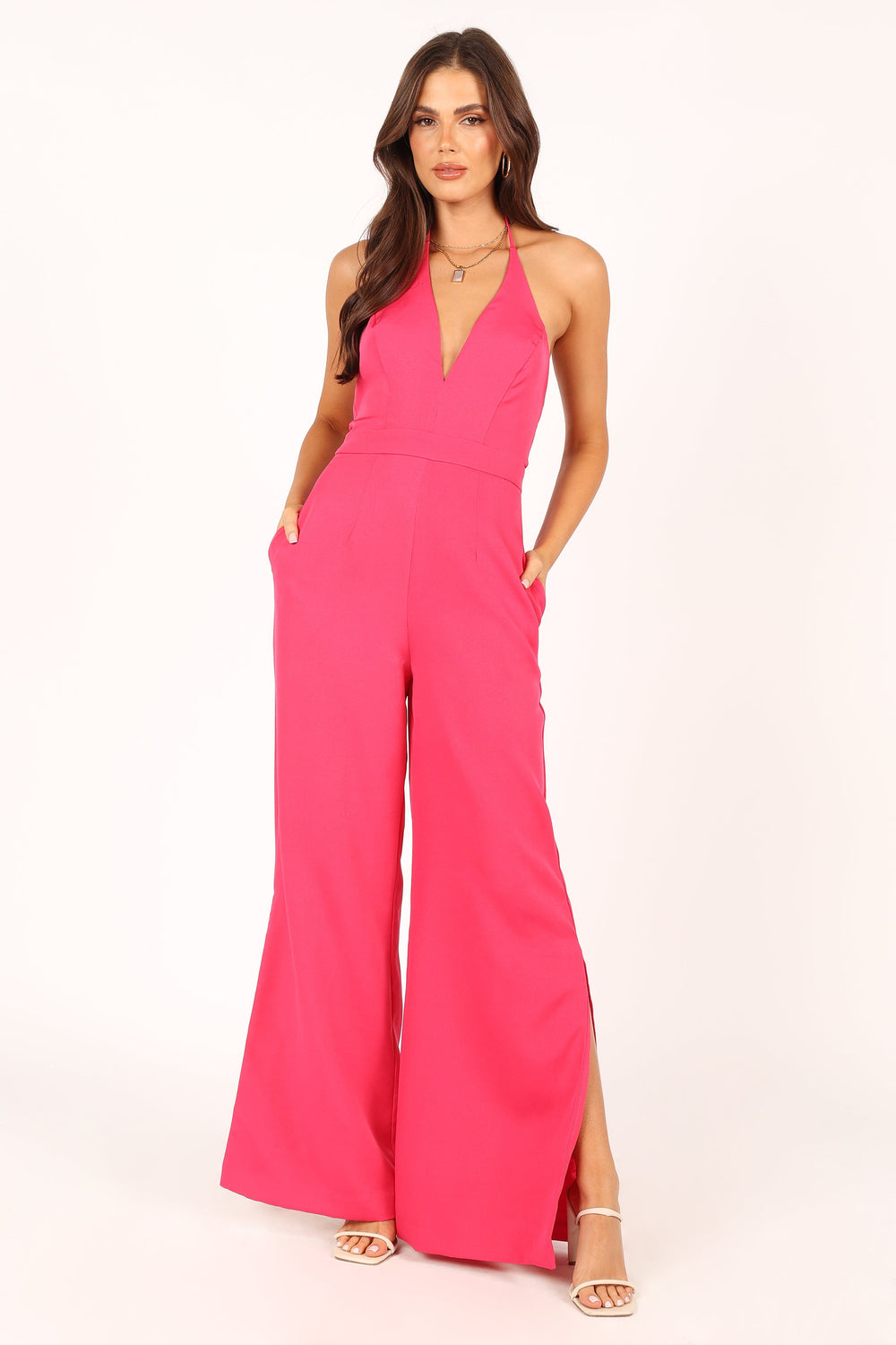Petal and Pup USA Rompers Rumi Wide Leg Jumpsuit - Hot Pink