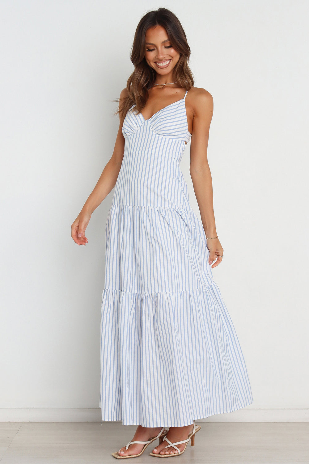 Marigold Dress - Blue Stripe - Petal & Pup USA