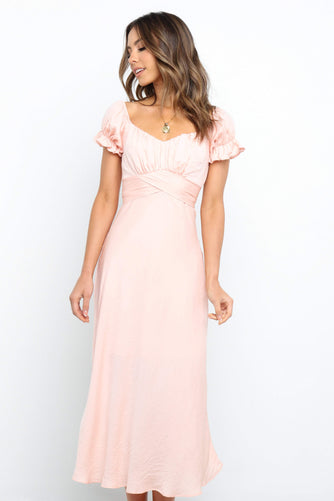 petal pink long dress