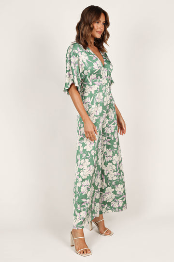 Rosalyn Jumpsuit - Green Floral - Petal & Pup USA