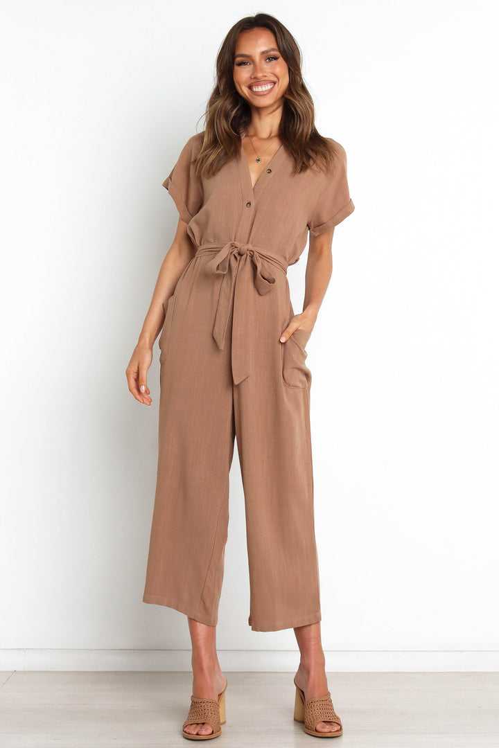 Petal and Pup USA Rompers Maverick Jumpsuit - Mocha