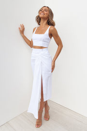 Cassie Ruffle Jumpsuit - White - Petal & Pup USA