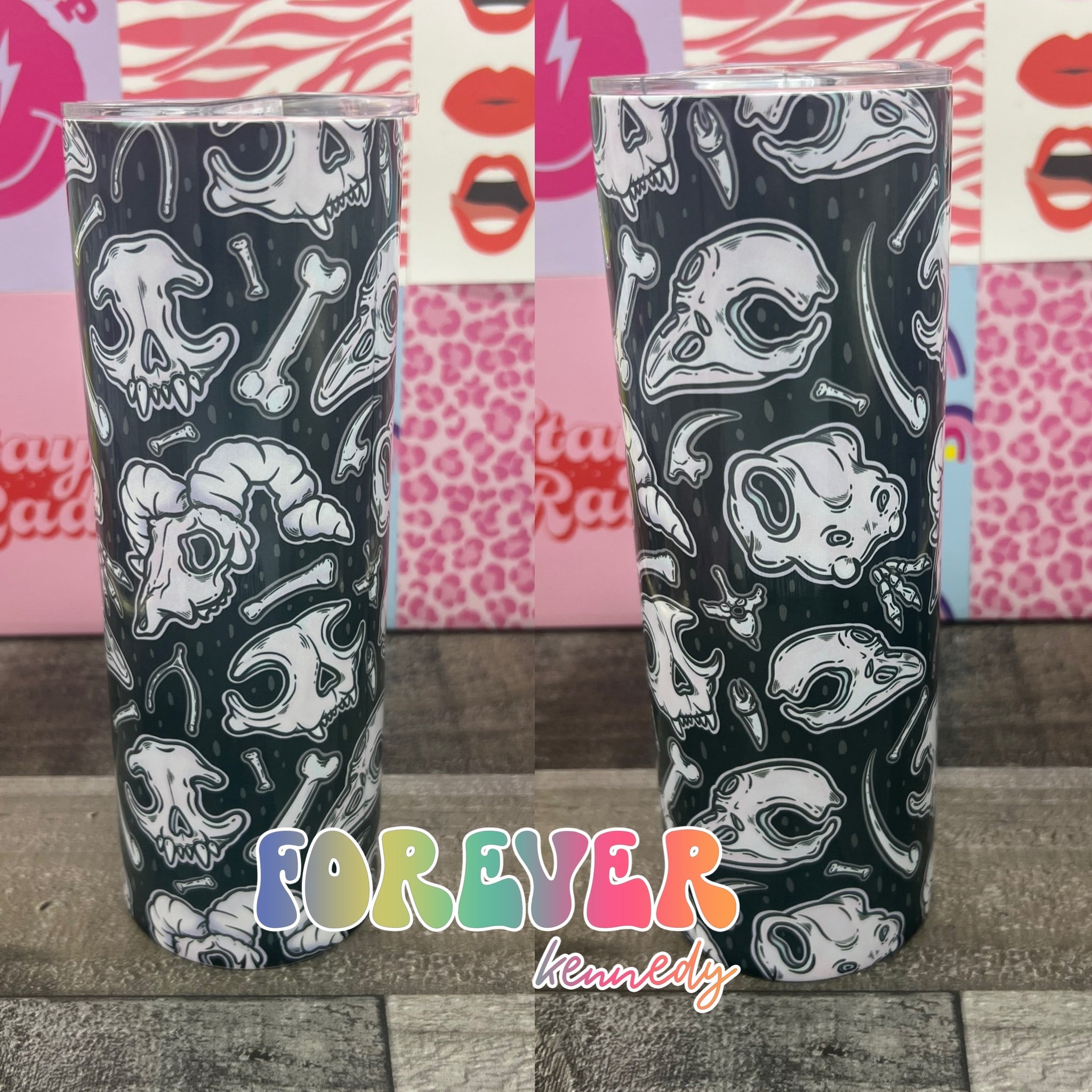 (MTO) 20oz Tumbler *choose style*: Animal skulls and bones