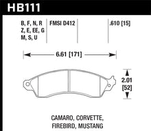 Load image into Gallery viewer, Hawk 1990-1990 Chevy Camaro Iroc-Z (w/Heavy Duty Brakes) High Perf. Street 5.0 Front Brake Pads - free shipping - Fastmodz